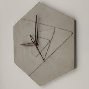 Betonuhr „Hexagon“ - Nature