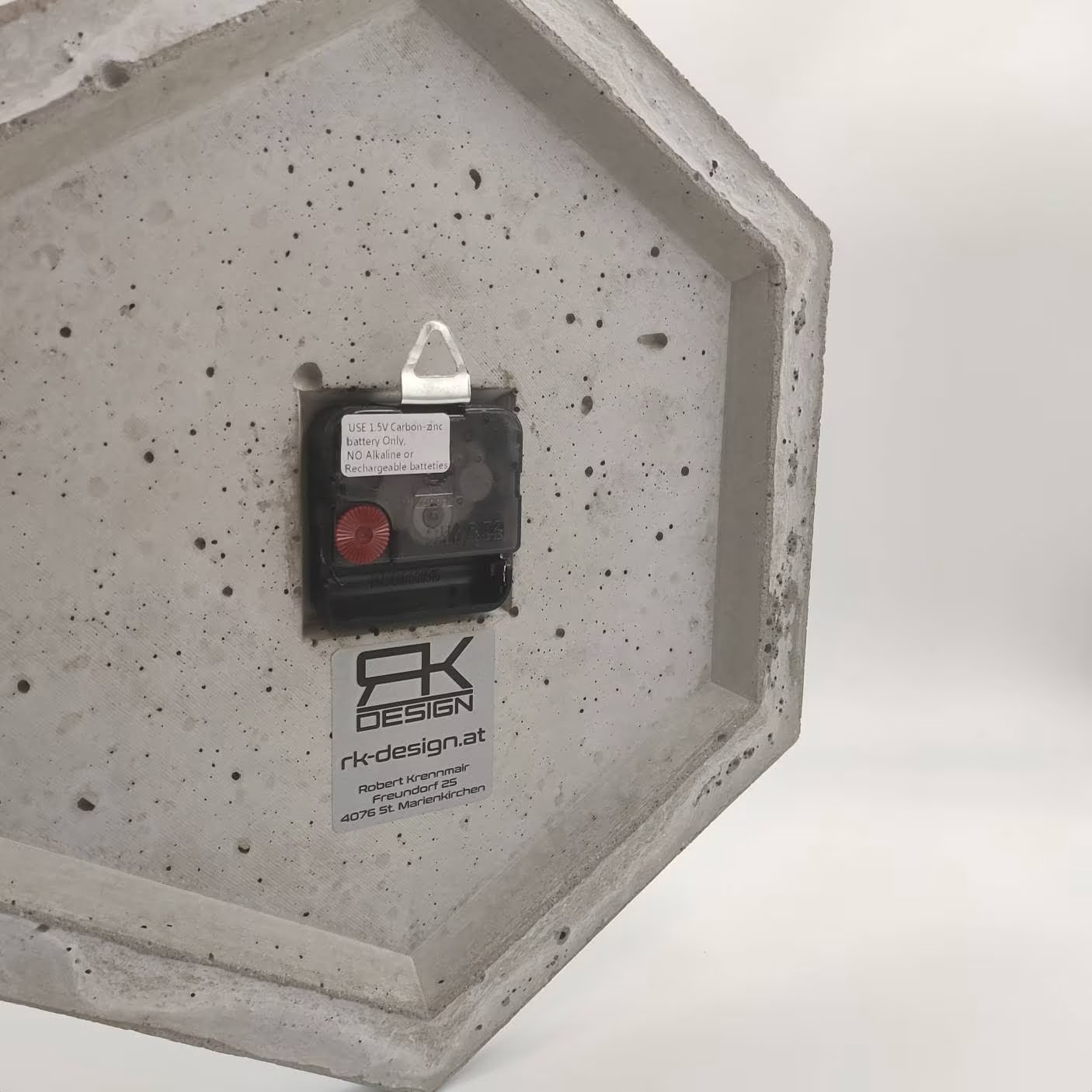 Betonuhr „Hexagon“ - Nature – Bild 5