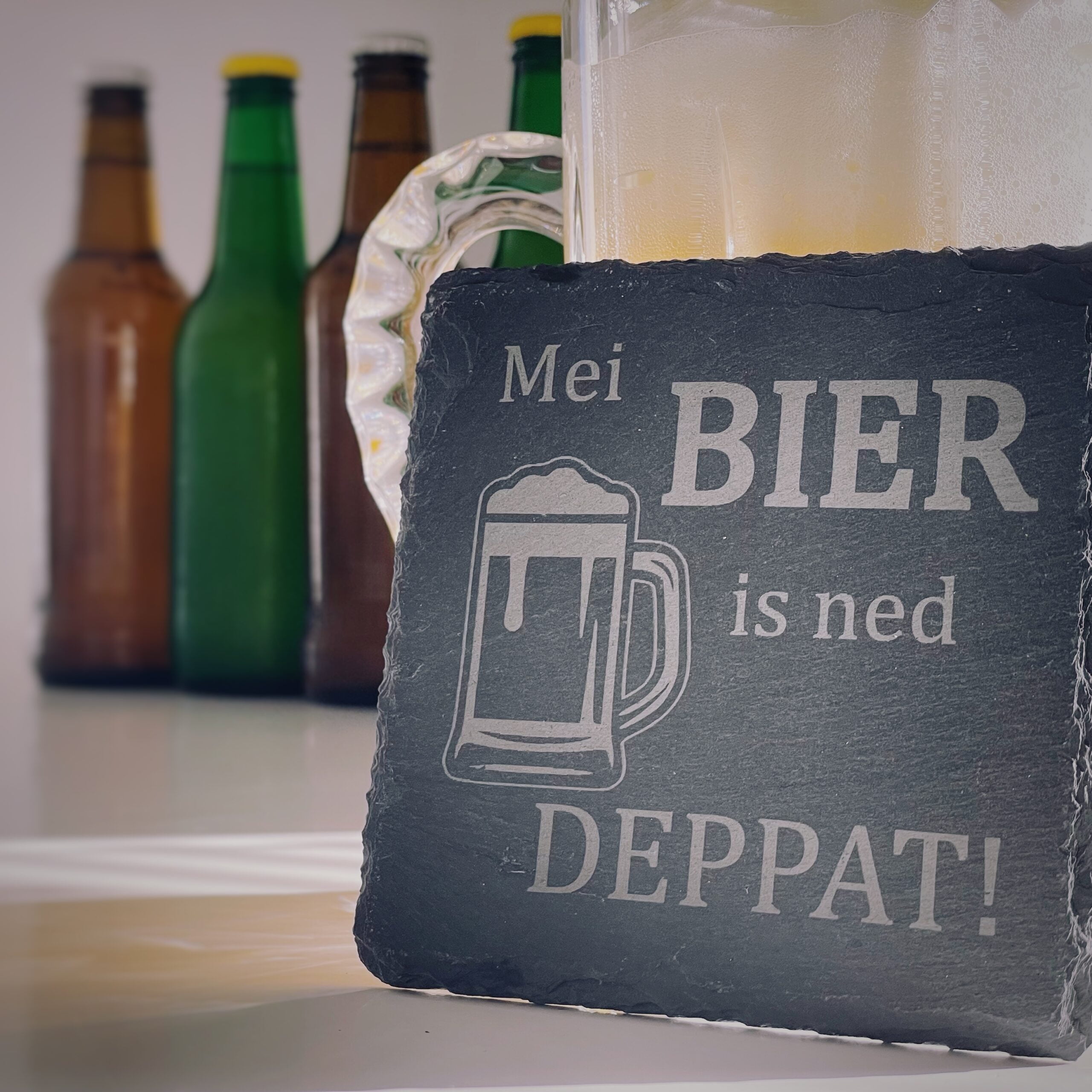 Schiefer Untersetzer "Bier" – Bild 3