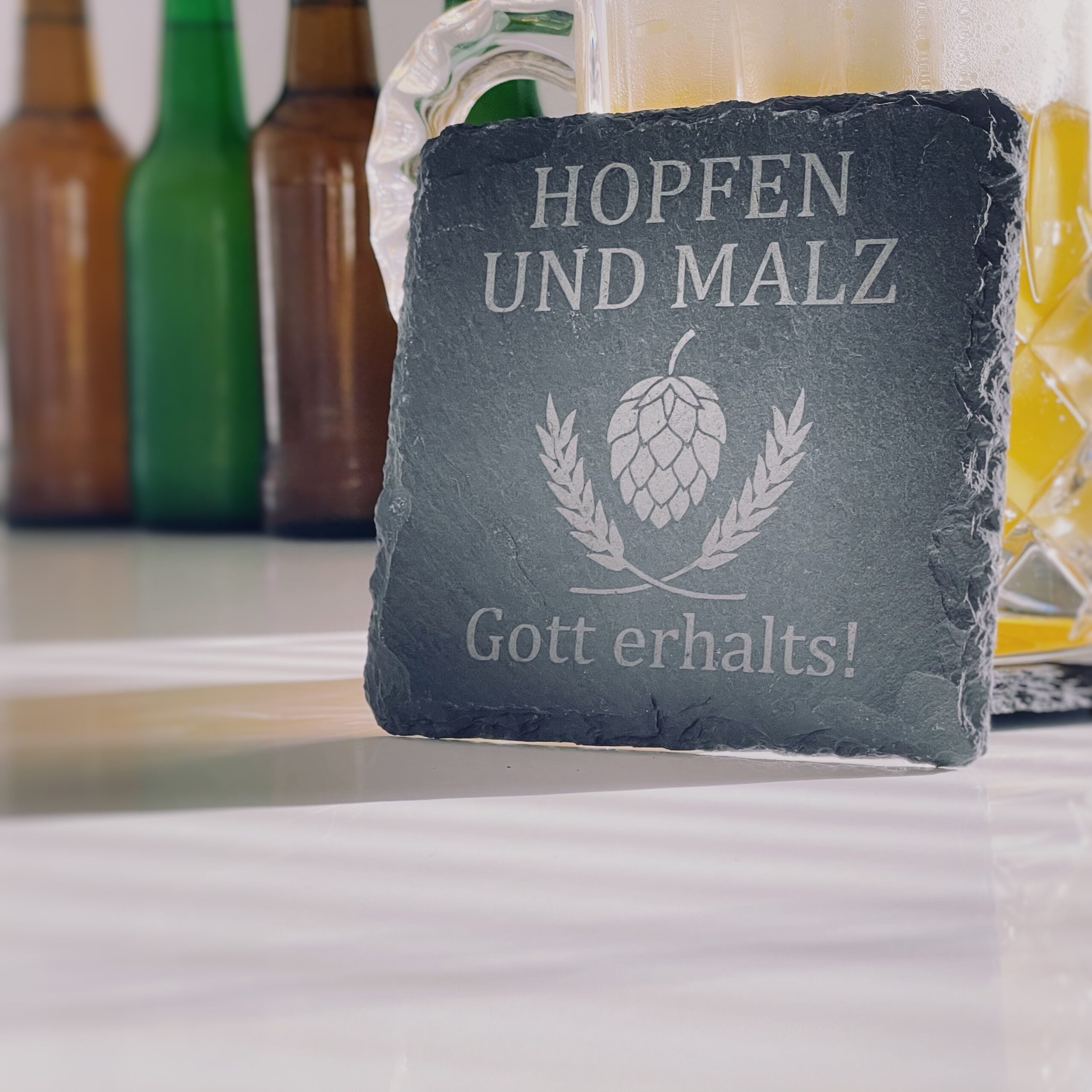 Schiefer Untersetzer "Bier" – Bild 4