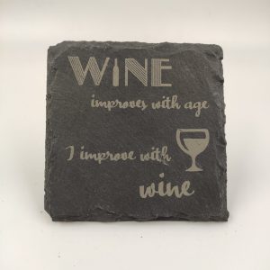 Schiefer Untersetzer "Wein"