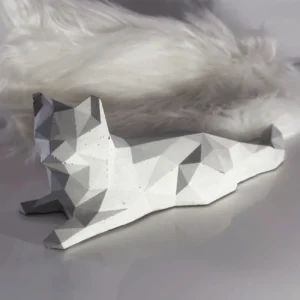 Beton Katze "Low Poly"