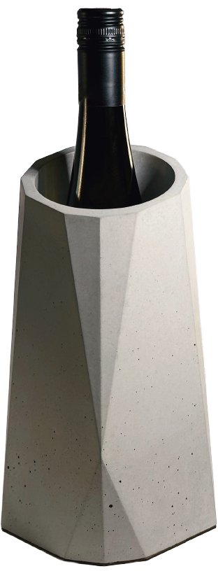 Geometric concrete wine cooler